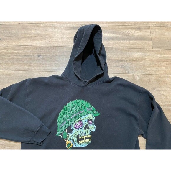 Rare Sheck Wes Mudboy Astroworld Travis Scott Mens L Tour Zombie Hoodie Black - Picture 2 of 10